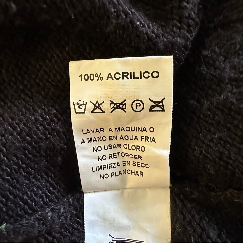 Malabar Black Sweater with Knited Tiger design size M - Picture 5 of 7